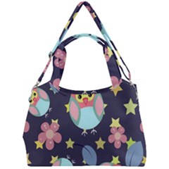 Owl Stars Pattern Background Double Compartment Shoulder Bag by Grandong