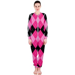 Seamless Argyle Pattern Onepiece Jumpsuit (ladies) by Grandong