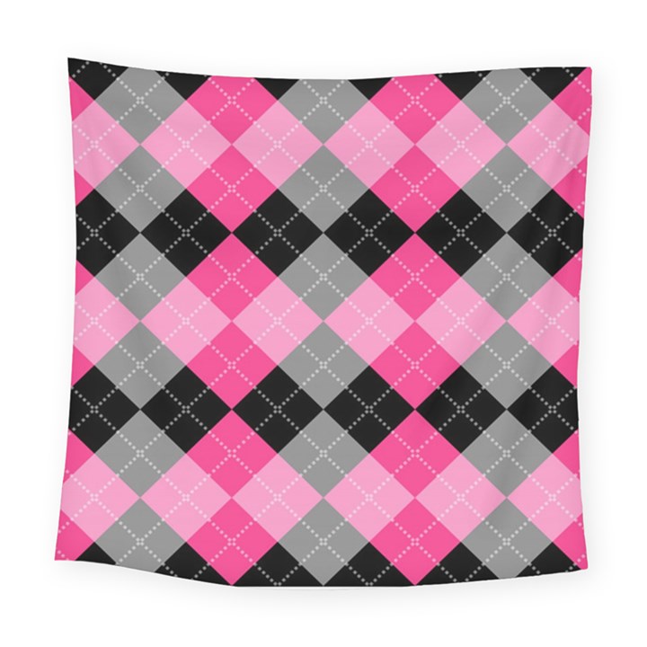 Seamless Argyle Pattern Square Tapestry (Large)