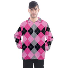 Seamless Argyle Pattern Men s Half Zip Pullover by Grandong