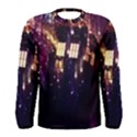 Tardis Regeneration Art Doctor Who Paint Purple Sci Fi Space Star Time Machine Men s Long Sleeve T-Shirt View1