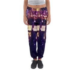 Tardis Regeneration Art Doctor Who Paint Purple Sci Fi Space Star Time Machine Women s Jogger Sweatpants by Cemarart