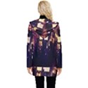 Tardis Regeneration Art Doctor Who Paint Purple Sci Fi Space Star Time Machine Button Up Hooded Coat  View2