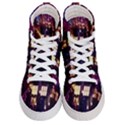 Tardis Regeneration Art Doctor Who Paint Purple Sci Fi Space Star Time Machine Men s Hi-Top Skate Sneakers View1