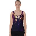 Tardis Regeneration Art Doctor Who Paint Purple Sci Fi Space Star Time Machine Velvet Tank Top View1