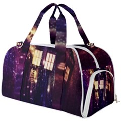 Tardis Regeneration Art Doctor Who Paint Purple Sci Fi Space Star Time Machine Burner Gym Duffel Bag by Cemarart