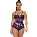 Tardis Regeneration Art Doctor Who Paint Purple Sci Fi Space Star Time Machine Retro Full Coverage Swimsuit View1