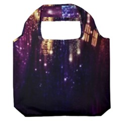 Tardis Regeneration Art Doctor Who Paint Purple Sci Fi Space Star Time Machine Premium Foldable Grocery Recycle Bag by Cemarart