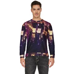 Tardis Regeneration Art Doctor Who Paint Purple Sci Fi Space Star Time Machine Men s Fleece Sweatshirt by Cemarart