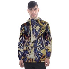 Tardis Doctor Who Pattern Men s Front Pocket Pullover Windbreaker by Cemarart