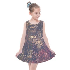 Vintage Cityscape City Retro Old Kids  Summer Dress