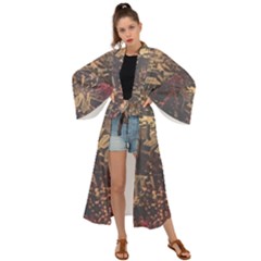 Vintage Cityscape City Retro Old Maxi Kimono by Cemarart