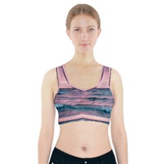 Sunset Ocean Beach Catcher Dream Evening Night Sunset Sports Bra With Pocket by Cemarart