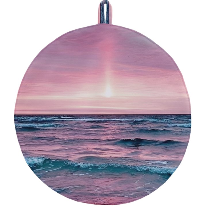 Sunset Ocean Beach Catcher Dream Evening Night Sunset Round Trivet