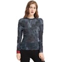 Abstract Tech Computer Motherboard Technology Women s Long Sleeve Rash Guard View1