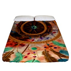 Dream Catcher Colorful Vintage Fitted Sheet (king Size) by Cemarart