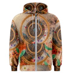 Dream Catcher Colorful Vintage Men s Zipper Hoodie by Cemarart