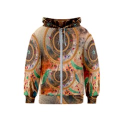 Dream Catcher Colorful Vintage Kids  Zipper Hoodie by Cemarart