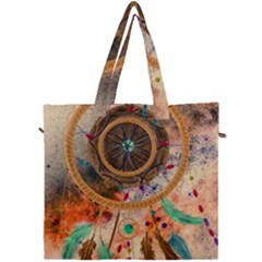 Dream Catcher Colorful Vintage Canvas Travel Bag by Cemarart