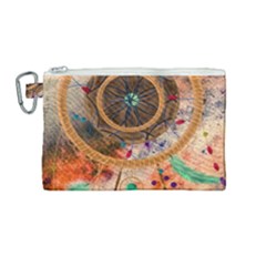 Dream Catcher Colorful Vintage Canvas Cosmetic Bag (medium) by Cemarart