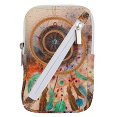 Dream Catcher Colorful Vintage Belt Pouch Bag (large) by Cemarart