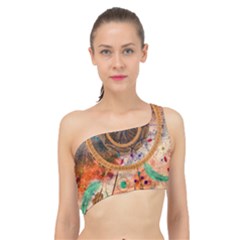 Dream Catcher Colorful Vintage Spliced Up Bikini Top  by Cemarart