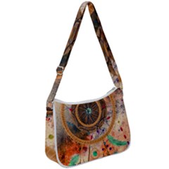 Dream Catcher Colorful Vintage Zip Up Shoulder Bag by Cemarart