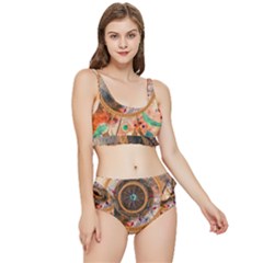 Dream Catcher Colorful Vintage Frilly Bikini Set by Cemarart