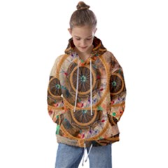 Dream Catcher Colorful Vintage Kids  Oversized Hoodie by Cemarart