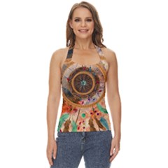 Dream Catcher Colorful Vintage Basic Halter Top by Cemarart