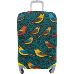 Bird Pattern Colorful Luggage Cover (large)