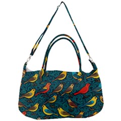 Bird Pattern Colorful Removable Strap Handbag by Cemarart