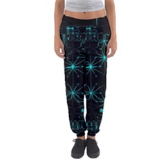 Space Time Abstract Pattern Alien Dark Green Pattern Women s Jogger Sweatpants by Cemarart