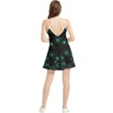 Space Time Abstract Pattern Alien Dark Green Pattern Summer Frill Dress View2