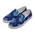 Cat Astronaut Space Suit Pattern Women s Canvas Slip Ons View2