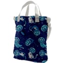 Cat Astronaut Space Suit Pattern Canvas Messenger Bag View1