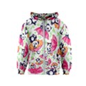 Panda Umbrella Pattern Kids  Zipper Hoodie View1