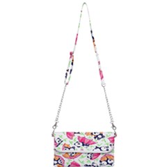 Panda Umbrella Pattern Mini Crossbody Handbag by Cemarart