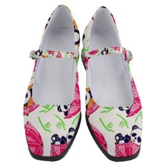 Panda Umbrella Pattern Women s Mary Jane Shoes by Cemarart