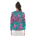 Floral Pattern Abstract Colorful Flow Oriental Spring Summer Women s Hooded Windbreaker View2