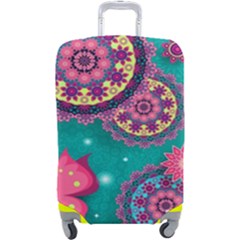 Floral Pattern Abstract Colorful Flow Oriental Spring Summer Luggage Cover (large)