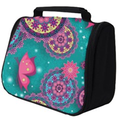 Floral Pattern Abstract Colorful Flow Oriental Spring Summer Full Print Travel Pouch (big) by Cemarart