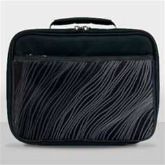 Abstract Art Black White Drawing Lines Unique Lunch Bag by Cemarart