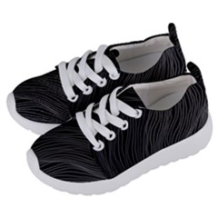 Abstract Art Black White Drawing Lines Unique Kids  Lightweight Sports Shoes by Cemarart