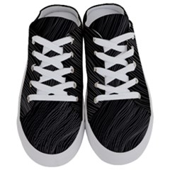 Abstract Art Black White Drawing Lines Unique Half Slippers by Cemarart