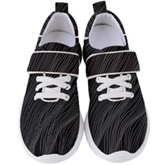 Abstract Art Black White Drawing Lines Unique Women s Velcro Strap Shoes by Cemarart