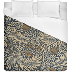 Brown Vintage Floral Pattern Damask Floral Vintage Retro Duvet Cover (king Size) by Cemarart