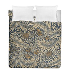 Brown Vintage Floral Pattern Damask Floral Vintage Retro Duvet Cover Double Side (full/ Double Size) by Cemarart