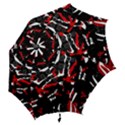 Shape Line Red Black Abstraction Hook Handle Umbrellas (Medium) View2