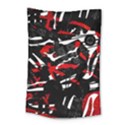 Shape Line Red Black Abstraction Small Tapestry View1